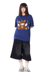 AFGK Cartoon Angel Series Towel Embroidery Tee