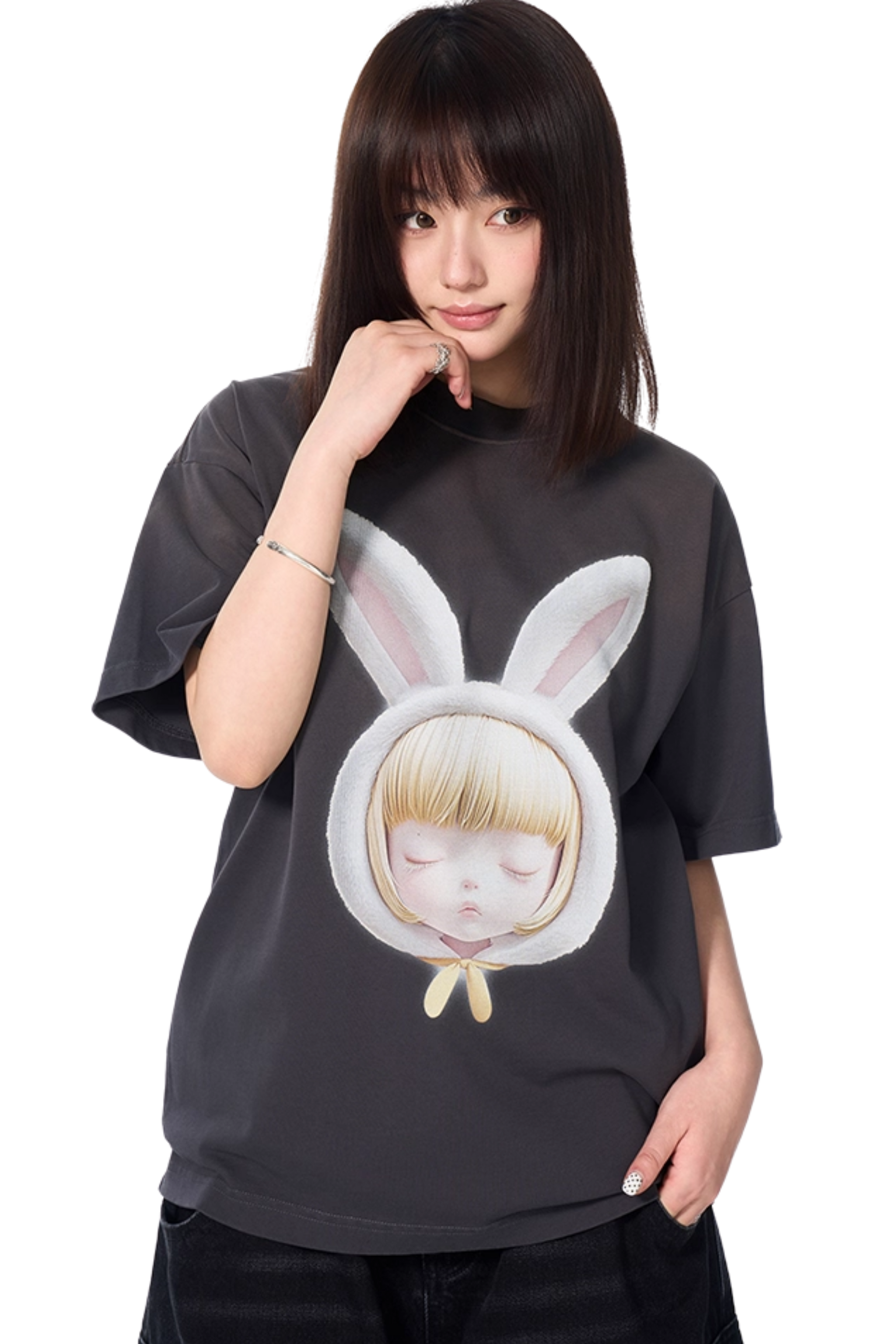 AFGK Cartoon Angel Series 3D Washed Tee