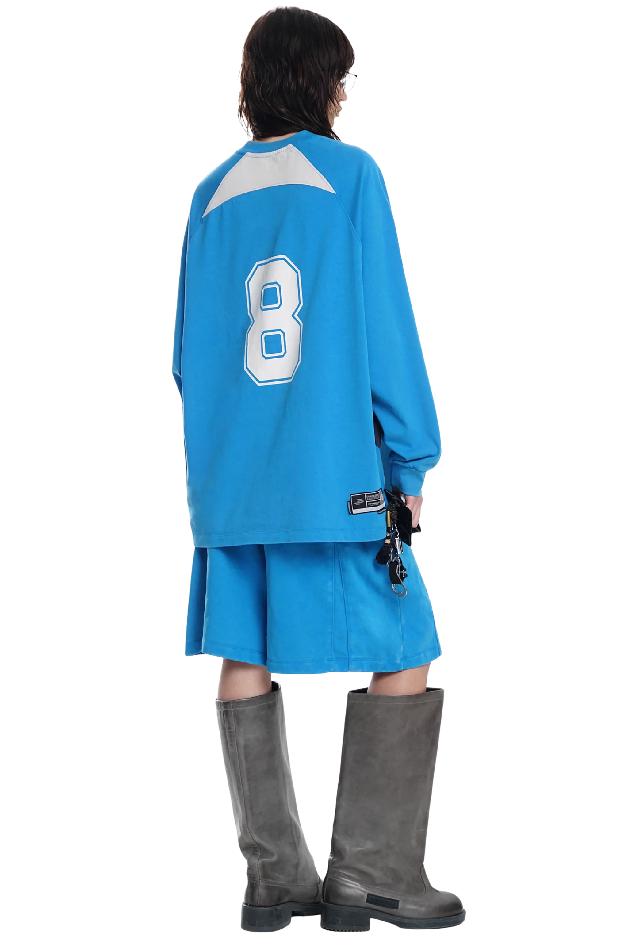 Masonprince No. 8 Jersey Style Cotton Long Sleeve Tee