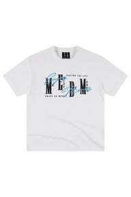 MEDM 3D Logo Embroidery Contrast Color Cooling Crew Neck Tee