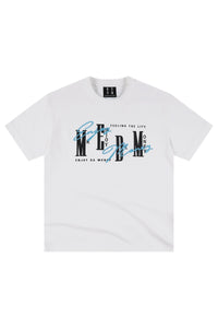 MEDM 3D Logo Embroidery Contrast Color Cooling Crew Neck Tee