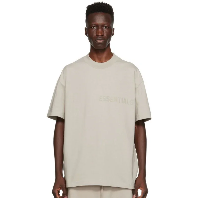 [Loose Fit] Fear Of God Essentials FW22 Flock Logo Tee SMOKE