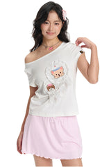 Dangerouspeople DSP Animal Badge Print Regular‑Fit Cool‑Touch Women T‑Shirt