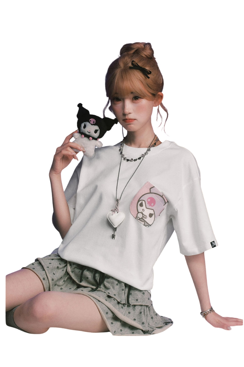 MEDM x Sanrio Kuromi Knit Pocket Graphic Tee
