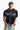 MEDM 2026 Striped Mesh Knit Collared Short Sleeve Top