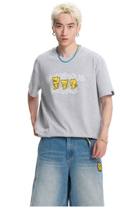 Dangerouspeople DSP Running D Print Drop‑Shoulder Casual T‑Shirt