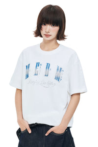 MEDM Glitter Rhinestone Logo Couple Tee