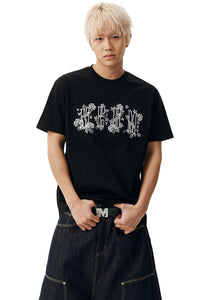 MEDM Royal Pattern Logo Embroidered Tee