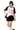 MEDM Color Block Graffiti Raglan Striped Unisex T-Shirt