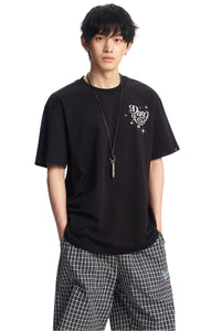 Dangerouspeople DSP Glitter Letter Print Sorona Cool‑Touch Unisex T‑Shirt