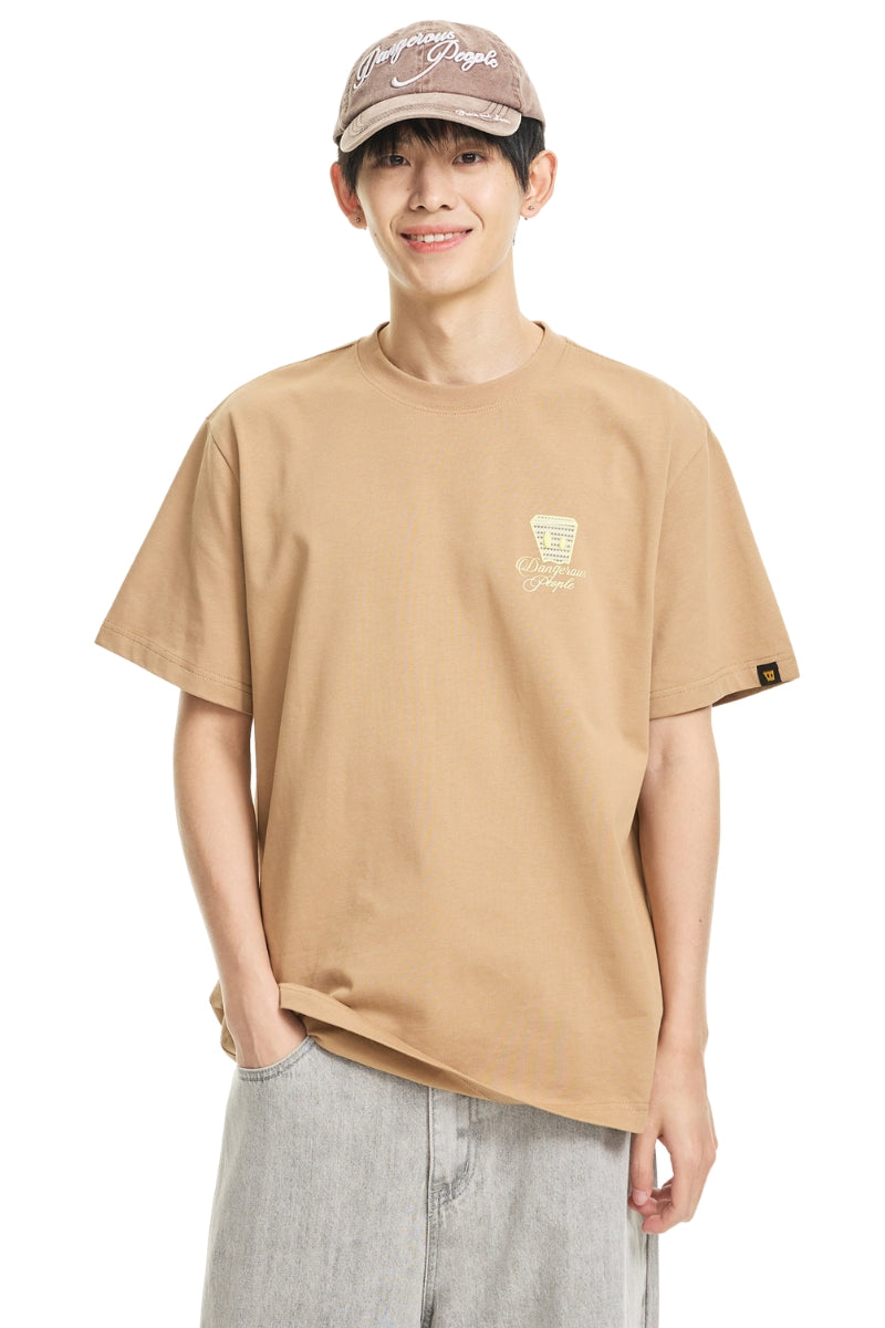 DangerousPeople DSP Mini‑D Print & Embroidery Loose Tee
