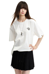 Dangerouspeople DSP Motion Blur Letter Print T‑Shirt Sporty Oversized Loose Streetwear Unisex Tee