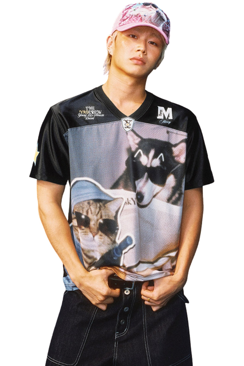 MEDM x YAD Healing Pet Photo Print Vintage Couple Jersey Tee