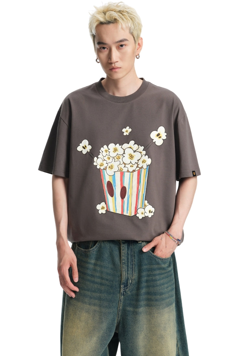 Dangerouspeople DSP Popcorn Graffiti Print Sorona Cool‑Touch T‑Shirt