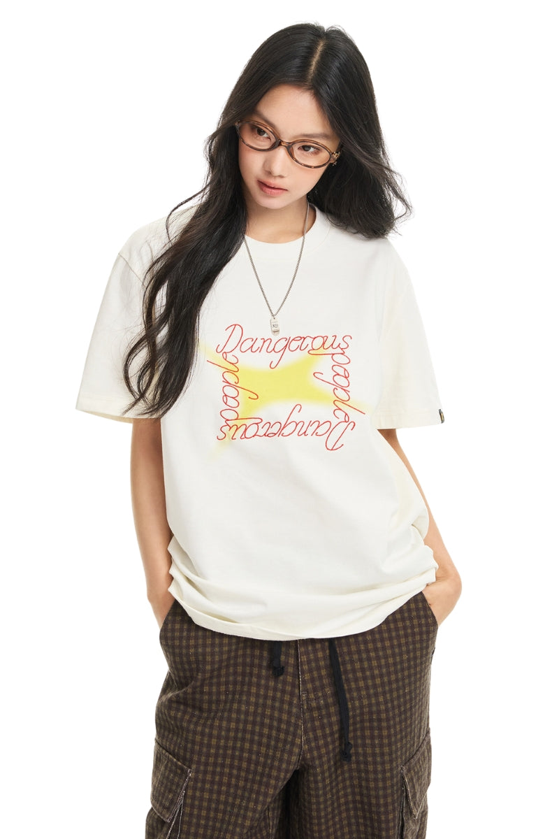 Dangerouspeople DSP Star Print & Embroidery 100% Cotton Tee
