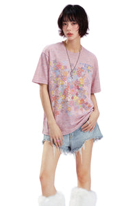 MEDM Dream Bubble Manga Flower All Over Print Heather Tee