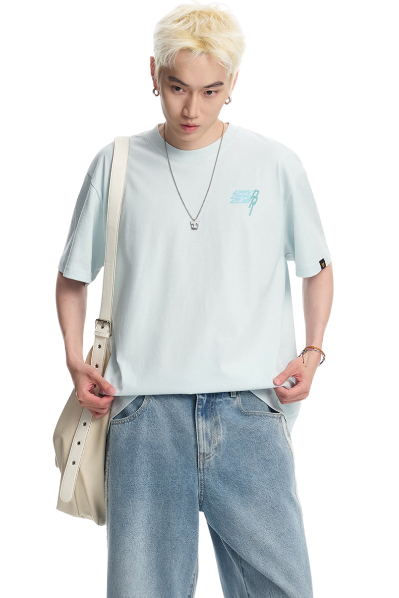Dangerouspeople DSP Speed‑Theme Slogan Cotton Loose Couple Tee