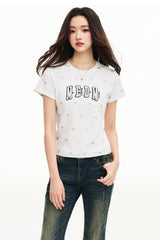 MEDM Graffiti Star Print Raglan Tee