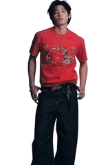 MEDM x Sanrio Kuromi Rhinestone Graffiti Tee