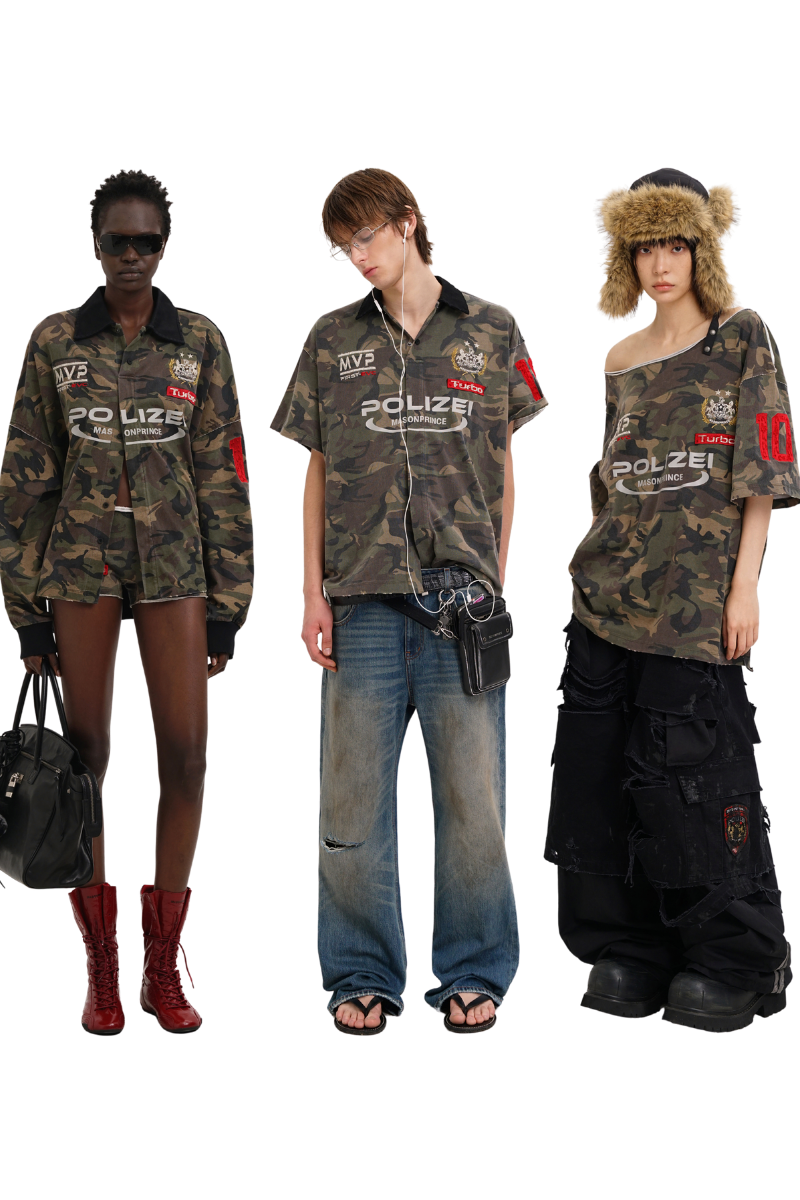 Masonprince  Camouflage Inclusive Knitted Top