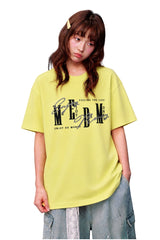 MEDM 3D Logo Embroidery Contrast Color Cooling Crew Neck Tee