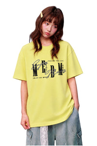 MEDM 3D Logo Embroidery Contrast Color Cooling Crew Neck Tee