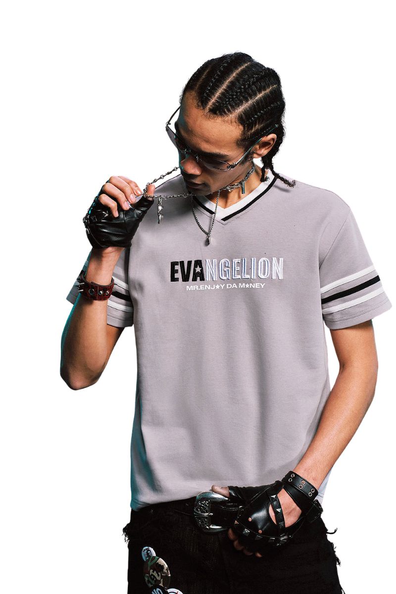 MEDM x EVA NEVER END Sketch Figure Embroidery Print Casual Tee