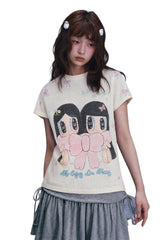 MEDM x Iria Mailbox Mailbox Bow Duo Print Women Tee