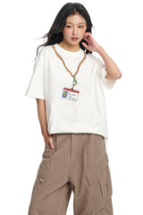 Dangerouspeople DSP Graffiti Lanyard D‑Tag Loose Drop‑Shoulder Heavyweight Tee