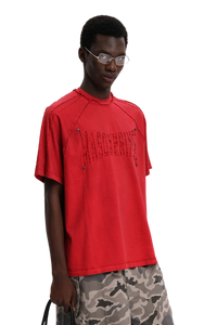 Masonprince   Embroidered Old Short-Sleeved Top