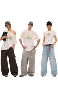 Masonprince Sticker Rhinestone Short-Sleeve T-Shirt