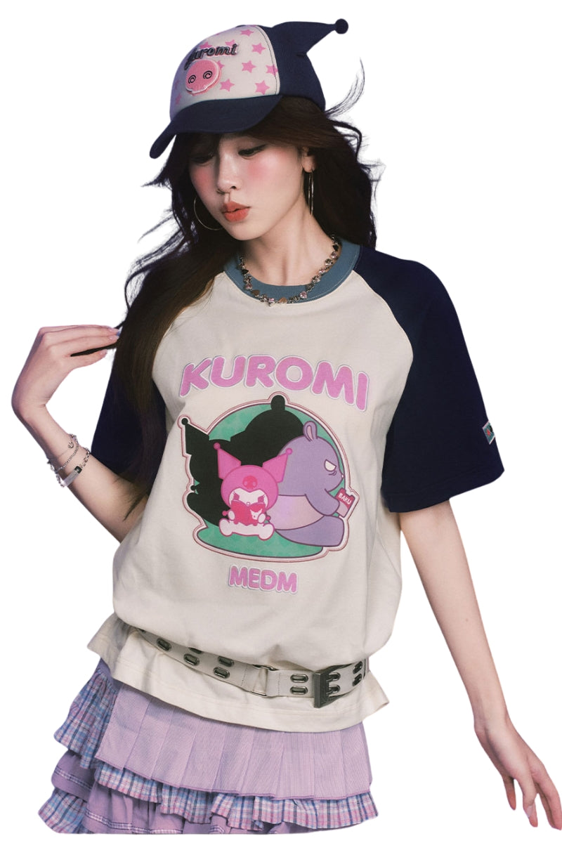 MEDM x Sanrio Kuromi Raglan Couple Tee