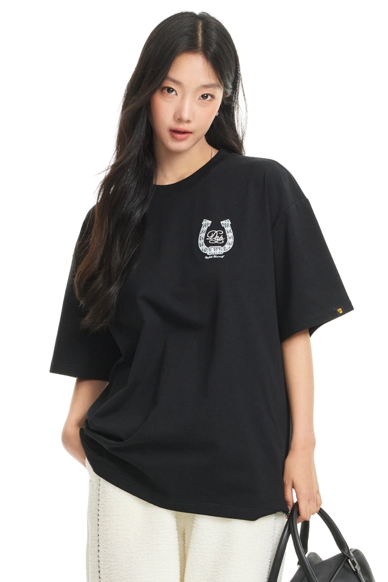 DangerousPeople DSP Horseshoe Embroidery Sorona T‑Shirt