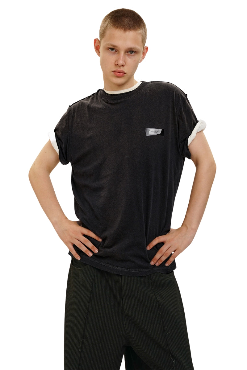 MASONPRINCE Double Collar Hemp Cotton Tee