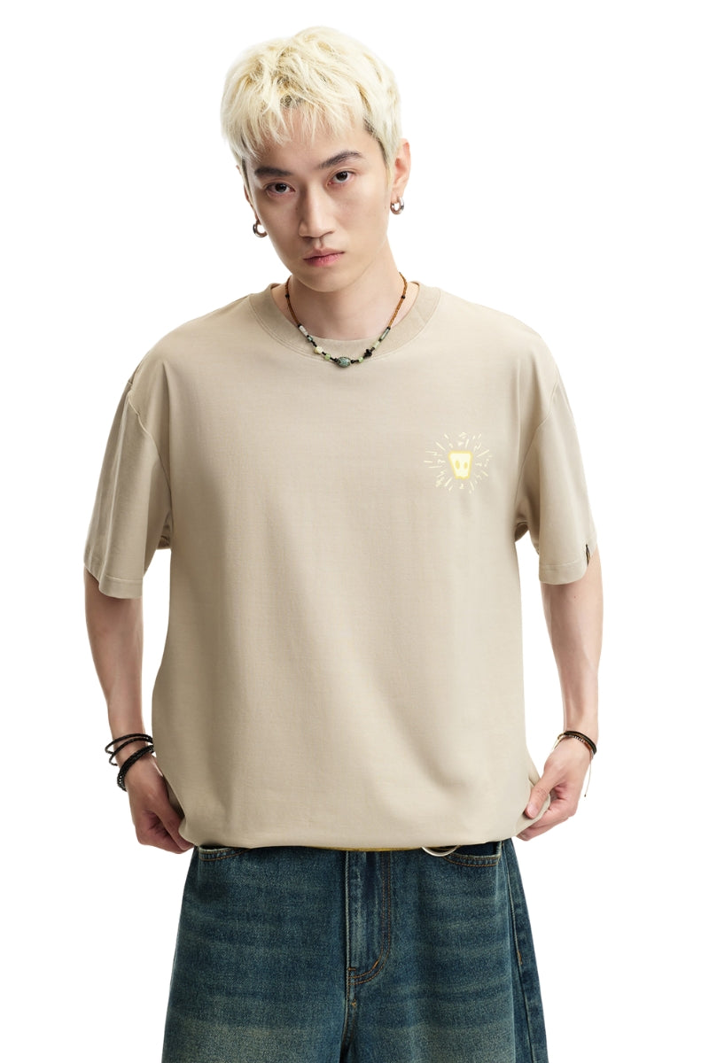Dangerouspeople DSP Color‑Block Note Mini‑D T‑Shirt Sorona Cool‑Touch Oversized Streetwear Unisex Tee
