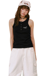 MEDM Dopamine Color 3D Embroidery Women Racerback Tank