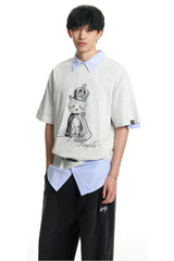 Dangerouspeople DSP Bomb King Print Embroidery Loose‑Fit Tee