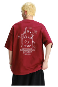 Dangerouspeople DSP Hand‑Drawn Line Clown D Print T‑Shirt | Sorona Quick‑Dry Streetwear Unisex Tee