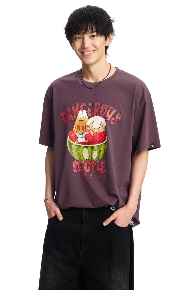 Dangerouspeople DSP Summer Beach Watermelon Logo Cool‑Touch Unisex T‑Shirt