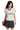 DangerousPeople DSP Color‑Block V‑Neck Letter Print Retro Sport Women Casual T‑Shirt