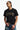 MEDM double skin leopard print chest four-word short sleeve T