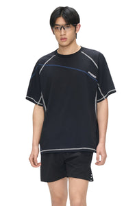 AFGK 7A Anti-Bacterial Flatlock Stitch T-Shirt, Unisex Loose Summer Sports Tee