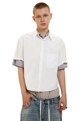 MASONPRINCE Carefree High‑Energy Vacation Raw‑Edge Short Shirt
