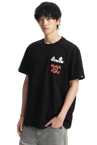 Dangerouspeople｜Popcorn Patch‑Pocket Loose Versatile T‑Shirt