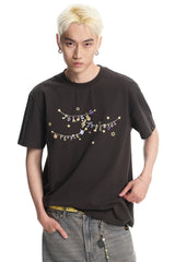Dangerouspeople DSP Glitter Star Note Sorona Cooling Short Sleeve Tee