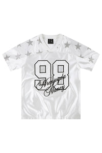 MEDM 2026 Star Number V-Neck Jersey Women Sporty Loose Short Sleeve T-Shirt