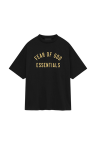 Fear Of God Essentials FW24 Jersey Crewneck Tee Black Oversize [125BT244190F]