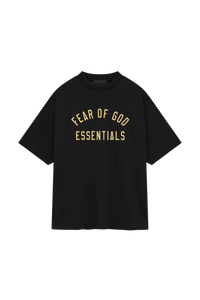 Fear Of God Essentials FW24 Jersey Crewneck Tee Black Oversize [125BT244190F]