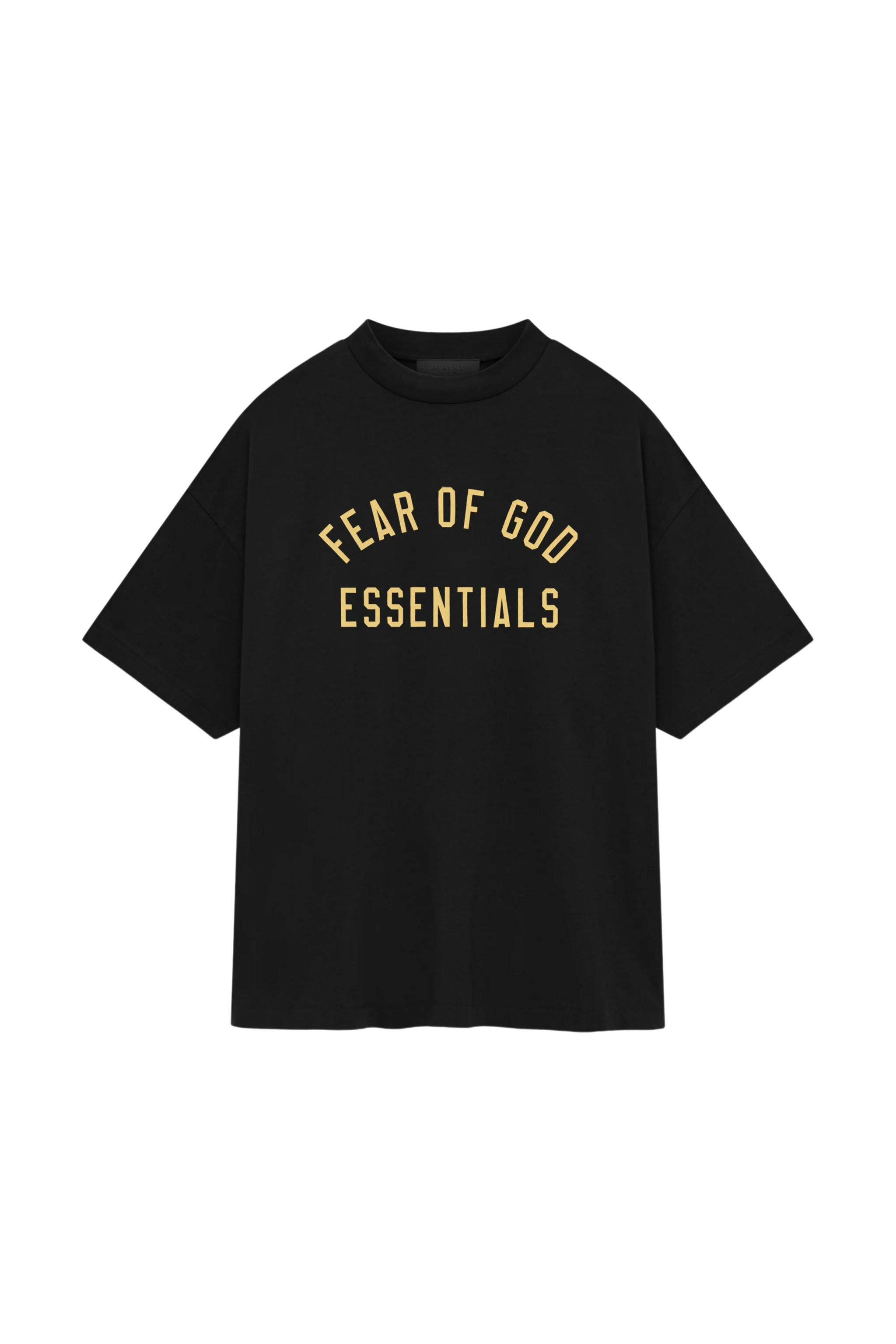 Fear Of God Essentials FW24 Jersey Crewneck Tee Black Oversize [125BT244190F]