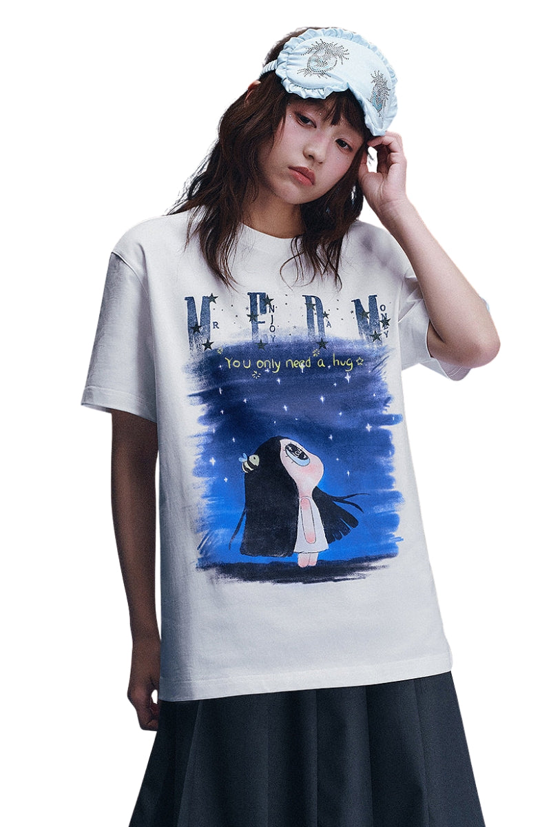 MEDM x Iria's Mailbox Starry Sky Glitter Logo Women's Tee
